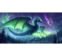 Diamond Painting Kits for Adults 5D DIY Diamond Art Aurora Manualidades Adults Gem Art Kits Completo Punto de Cruz Puzzle Dibujos Regalo Accesorios for Beginners Dragón Decoracion 60x120cm J0K-752