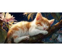 Diamond Painting Kits for Adults 5D DIY Diamond Art Gato Manualidades Adults Gem Art Kits Completo Punto de Cruz Puzzle Dibujos Regalo Accesorios for Beginners Planta Decoracion Pared 30x60cm J0K-130