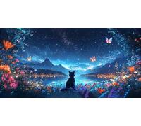 Diamond Painting Kits for Adults 5D DIY Diamond Art Gato Manualidades Adults Gem Art Kits Completo Punto de Cruz Puzzle Dibujos Regalo Accesorios for Beginners Mariposa Decoracion Pared 30x60cm J0K187