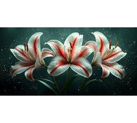 Diamond Painting Kits for Adults 5D DIY Diamond Art Lirio Manualidades Adults Gem Art Kits Completo Punto de Cruz Puzzle Dibujos Regalo Accesorios for Beginners Flor Decoracion de Pared 30x60cm J0K208