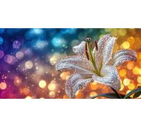 Diamond Painting Kits for Adults 5D DIY Diamond Art Lirio Manualidades Adults Gem Art Kits Completo Punto de Cruz Puzzle Dibujos Regalo Accesorios for Beginners Planta Decoracion Pared 30x60cm J0K-205