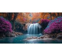 Diamond Painting Kits for Adults 5D DIY Diamond Art Púrpura Manualidades Adults Gem Art Kits Completo Punto de Cruz Puzzle Dibujos Regalo Accesorios for Beginners Cascada Decoracion 30x60cm J0K-250