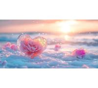 Diamond Painting Kits for Adults 5D DIY Diamond Art Rosa Manualidades Adults Gem Art Kits Completo Punto de Cruz Puzzle Dibujos Regalo Accesorios for Beginners Amor Decoracion de Pared 30x60cm J0K-133