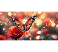 Diamond Painting Kits for Adults 5D DIY Diamond Art Rosa Manualidades Adults Gem Art Kits Completo Punto de Cruz Puzzle Dibujos Regalo Accesorios for Beginners Flor Decoracion de Pared 30x60cm J0K-104