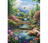 Diamond Painting Kits Paisaje, 5D Diamond Painting Kit Completo, Primavera Pintura de Diamante 30x40 cm para Principiante, DIY Manualidades Adultos, Dibujos con Diamantes para Decoracion Pared, E-21
