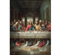 Diamond Painting La úLtima Cena, 5D Diamond Painting Adultos Hombre, DIY Manualidades Adultos Kit Punto de Cruz, Cuadro Diamantes Art Rhinestones Bordado Kit, para Decoración Hogar 90x120cm 2-5904