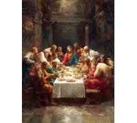 Diamond Painting La úLtima Cena, 5D Diamond Painting Adultos Hombre, DIY Manualidades Adultos Kit Punto de Cruz, Cuadro Diamantes Art Rhinestones Bordado Kit, para Decoración Hogar 90x120cm 5-3231