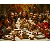 Diamond Painting La Última Cena Diamond Painting Niños 50 x 40 cm, 5D Pintura Diamante Adultos Kit Completo, Manualidades Adultos DIY Punto de Cruz Bordado Mosaico Kit,Decoración Hogar (Hombre) 928z-s