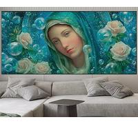 Diamond Painting La Virgen María Punto de Cruz Kit Completo 60x120 cm,Pintura de Diamante Rosa Dibujos con Diamantes 5D Punto de Cruz DIY Diamond Art Painting para Hogar Decoracion Pared,Regalo S1023