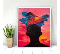 Diamond Painting Lager Flor Hombre Pintura de Diamante para Adultos y Niños, Diamond Painting Kit Completo Accesorios DIY 5D Cuadro Punto de Cruz Bordados Manualidades Decor 60 x 80cm PjY4529 N-1