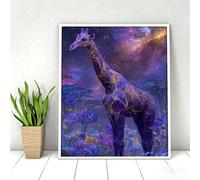 Diamond Painting Lager Jirafa Animal Pintura de Diamante para Adultos y Niños, Diamond Painting Kit Completo Accesorios DIY 5D Cuadro Punto de Cruz Bordados Manualidades Decor 90 x 120cm PjY5099 1-S
