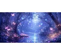 Diamond Painting Lago 5D Dibujos Con Diamantes, DIY Diamond Painting Adultos SueñO Pintura de Diamante Kit Manualidades NiñOs Cristal Regalo for Para DecoracióN de Pared del Hogar 80x40cm 0O-330