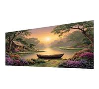 Diamond Painting Lago Diamond Painting Adultos, Pintura de Diamante Planta Dibujos con Diamantes Niños, DIY 5D Cuadrar Cristal Bordado Punto de Cruz Kit para Decoracion Hogar Regalo 80x190cm w-972