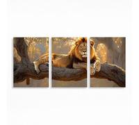 Diamond Painting LeóN Diamantes Pintar por Numeros Adultos Paquete de 3 30x20cm 5D DIY Cobertura Total Diamond Painting áRbol Kit Manualidades Adultos para Oficina Dormitorio Home Decoration PZSH-2659