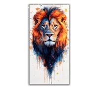 Diamond Painting León Diamond Painting Adultos Grande XXL 60x120cm Pintura de Diamante Simple Diamantes para Manualidades, 5D DIY Punto de Cruz Diamante Set para Decoracion Hogar Pared Regalo P1-686