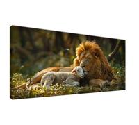 Diamond Painting León Diamond Painting Adultos Grande XXL Oveja DIY Pintura Diamante Punto de Cruz Cristal Art, Cuadros de Diamantes para Hacer para Decoración Pared, Regalo Mujer 45x90 cm 0Z-796
