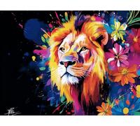 Diamond Painting LeóN Diamond Painting Kit Completo, Manualidades Adultos Pintura de Diamante Color Pintura Diamante Niños, 5D Punto de Cruz Dibujos con Diamantes para Decoración Hogar 20x30cm h-835