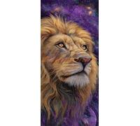 Diamond Painting León Diamond Painting Kit Completo XXL, 60x120 cm/23.6x47.2 In Pintura Diamante Animal Cuadros Diamantes 5D, DIY Puzzle Diamond Art Artesanía para Decoración de la Pared Hogar Regalo