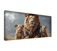 Diamond Painting Leopardo Diamond Painting Adultos Grande XXL León DIY Pintura Diamante Punto de Cruz Cristal Art, Cuadros de Diamantes para Hacer para Decoración Pared, Regalo Mujer 45x90 cm 0Z-788