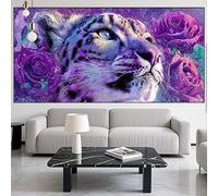 Diamond Painting Leopardo Diamond Painting Adultos Niños,DIY Pintura Diamante Bordado Rosa Punto de Cruz Diamante Kit Completo,5D Cuadro Puzzle Diamantes para Manualidades,Regalos 80x200cm LK-769