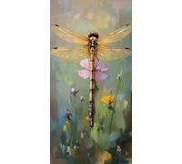 Diamond Painting LibéLula, 5D Diamond Painting Kit Animal, 5D Cuadro Diamantes Embroidery Kit Pintura Diamante Bordado Principiantes DIY Full Drill Round per Decorazioni Casa Pareti 70x140cm 4-F66340