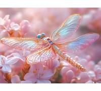 Diamond Painting LibéLula Diamond Painting Adultos, Pintura Diamante Flor Pintura de Diamantes 5D DIY bordado Punto de Cruz Manualidades para Adultos, Decoracion Hogar, Regalo 70x50 cm -lsy2501079