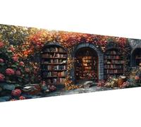 Diamond Painting Librería Diamond Painting Grande XXL 5D Hermoso Kit Manualidades Adultos, DIY Punto de Cruz Cristal Art, Diamantes Redondos, Actividad Antiestrés Relax, Idea Regalo 30x60cm Y1-54