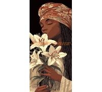 Diamond Painting Lily Diamond Painting Kit Completo XXL, 50x100 cm/19.6x39.3 In Pintura Diamante Mujer Cuadros Diamantes 5D, DIY Puzzle Diamond Art Artesanía para Decoración de la Pared Hogar Regalo