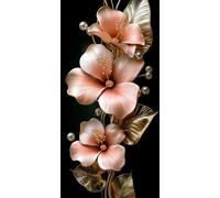 Diamond Painting Lirio 5D Dibujos Con Diamantes, DIY Diamond Painting Adultos Planta Pintura de Diamante Kit Manualidades NiñOs Cristal Regalo for Para DecoracióN de Pared del Hogar 45x90cm J0P-1217