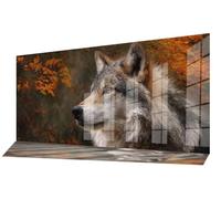 Diamond Painting Lobo Diamond Art Dibujos con Diamantes 60x150 cm,Cuadro Pintura Diamante Kit Completo Punto de Cruz DIY Mosaico Cristal Pintura por Numeros,Decoracion Pared Mujer Regalos Animal C-742