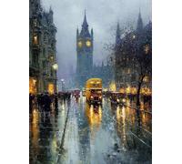 Diamond Painting Londres, DIY 5D Diamond Painting Kit Big Ben, 5D Pintura Diamante Cuadro Diamantes Kit Bordado Principiantes DIY Full Drill Round Embroidery Kit per Decorazioni Pareti, 60x90cm M-Z928