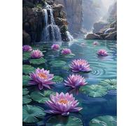 Diamond Painting Loto Dibujos Con Diamantes, DIY Pintura De Diamantes Para Adultos, Paisaje Diamond Painting Kit Completo Cristal Mosaico Manualidades Para Decoración Del Hogar (70x95cm) -KF2506DI