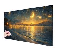 Diamond Painting Luna, Diamond Painting Grande 120x60cm, DIY Pintura de Diamante Noche estrellada Kit Completo, 5D Cuadro Diamantes Kit de Manualidades para Adultos para Regalo Mujer Decor -3409