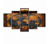 Diamond Painting Mapa del mundo, 5 Pack Kit Pintura de Diamante, 5D Pintar por Numeros Mapa para Diamante, 5D DIY Diamond painting para Cuadros Decoracion Salon Modernos Regalo Mujer GYZH-2509