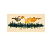 Diamond Painting Mapa del mundo Diamantes Pintar por Numeros Árbol, Manualidades Adultos Kit Bordado Punto de Cruz 120 x 60 CM, Cuadros Decoracion Salon Modernos Dibujos con Diamantes,Regalo 2509-2859