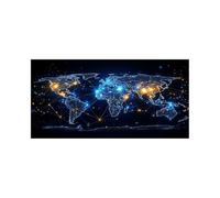 Diamond Painting Mapa del mundo Diamantes Pintar por Numeros Cielo estrellado, Manualidades Adultos Kit Bordado Punto de Cruz 80x40 CM Cuadros Decoracion Salon Modernos Dibujos con Diamantes 2509-2833