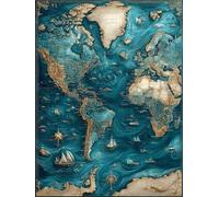 Diamond Painting Mapa del Mundo Diamond Painting Adultos, Pintura Diamante Mapa Patrón 5D DIY Punto de Cruz Diamante Dibujos con Diamantes Manualidades Adultos, Decoracion Pared 20 x 30 cm -yym2507S1