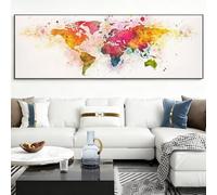 Diamond Painting Mapa mundial Diamond Painting Adultos Grande Color 40x120cm, Manualidades Adultos 5D Ronda Pintura Diamante Pintura Cuadro Diamantes Punto de Cruz para Decoración Pared Hogar,Model611