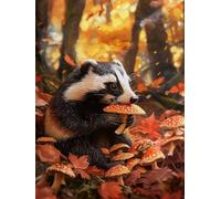 Diamond Painting Mapache, Diamond Painting Kit Completo, Manualidades Adultos, Regalo Mujer, DIY Cristal Punto de Cruz Pintura Diamante para Principiantes, Decoracion Hogar, Animal 50x70 cm 0b-200