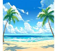 Diamond Painting Mar, Diamond Painting Adultos azul, DIY Punto De Cruz Diamantes Para Manualidades NiñOs E Principiantes, Cuadrado Full Drill Pintura De Diamante Para Decoracion Hogar 55x55cm 5-109