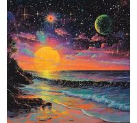 Diamond Painting Mar, Diamond Painting Adultos Estrellas, DIY Punto De Cruz Diamantes Para Manualidades NiñOs E Principiantes, Full Drill Pintura De Diamante Para Decoracion Hogar 70x70cm 5-119