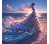 Diamond Painting Mar, Diamond Painting Adultos niña, DIY Punto De Cruz Diamantes Para Manualidades NiñOs E Principiantes, Cuadrado Full Drill Pintura De Diamante Para Decoracion Hogar 45x45cm 5-110