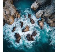 Diamond Painting Mar, Diamond Painting Adultos Piedra, DIY Punto De Cruz Diamantes Para Manualidades NiñOs E Principiantes, Cuadrado Full Drill Pintura De Diamante Para Decoracion Hogar 70x70cm 5-115