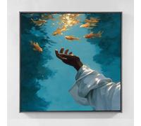 Diamond Painting Mar Pintura Diamante Adultos, Cuadros de Diamantes Mano Diamond Art Kit, Hazlo tú Mismo 5D Cristal Piedras Punto de Cruz Puzzle de Diamantes per Decoración de Pared 100x100cm es76-1b