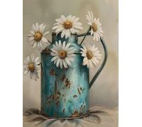 Diamond Painting Margarita Diamond Painting Adultos, 5D Cuadro Diamantes Regadera Pintura Diamante Manualidades Niños, DIY Crystal Bordado Punto de Cruz Kit Completo, Decoración Hogar 90x120cm 6X-293