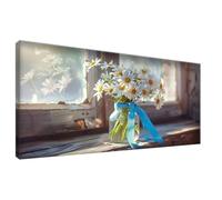 Diamond Painting Margarita Diamond Painting Adultos Grande XXL Ventana DIY Pintura Diamante Punto de Cruz Cristal Art, Cuadros de Diamantes para Hacer para Decoración Pared, Regalo 60x120 cm 0Z-854