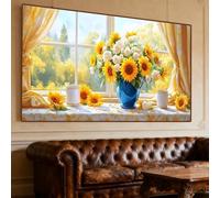 Diamond Painting Margarita, Paisaje Diamond Painting Adultos Completa Kit 120x70cm, Pintura Diamante Punto de Cruz Kit Completo, DIY Diamantes Puzzle Pintar por Numeros Adultos, Decor Regalos,O-3G