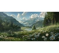 Diamond Painting Margarita Pintura de Diamante Paisaje Diamond Painting Niños, DIY Manualidades Adultos, 5D Cuadro Diamantes Bordado Punto de Cruz Artesanía Kits para Decoración Pared 90x180cm J2-349