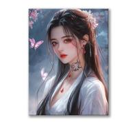 Diamond Painting Mariposa, 5D Diamond Painting Adultos, Manualidades Adultos Cuadro Diamantes Para Principiante, DIY Pintura De Diamante Chica, Navidad Decoracion, Regalos para Mujer 20x30cm 0h-224