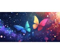 Diamond Painting Mariposa 5D Dibujos Con Diamantes, DIY Diamond Painting Adultos SueñO Pintura de Diamante Kit Manualidades NiñOs Cristal Regalo for Para DecoracióN de Pared del Hogar 40x20cm 0O-349